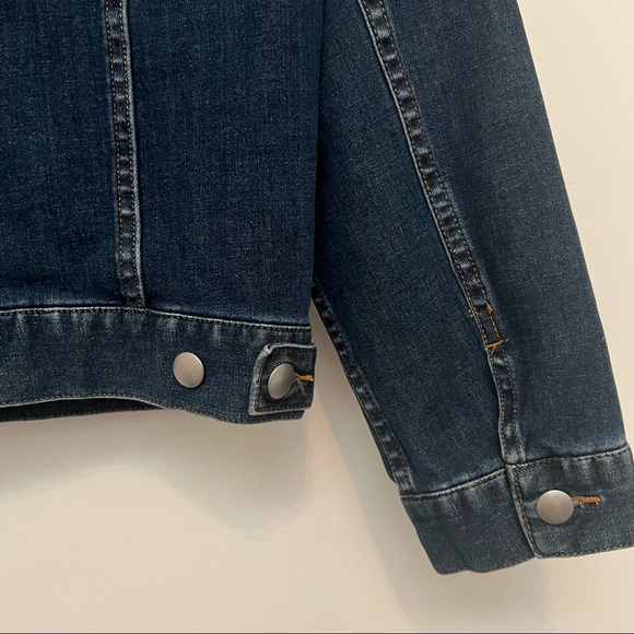 Muji Womens Jean Jacket Medium Stretch Denim 90s Y2K - Picture 6 of 11